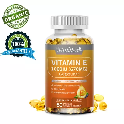 Vitamin E Capsules 1000IU Capsules High Strength Support Skin Health 120Caps • $9.46