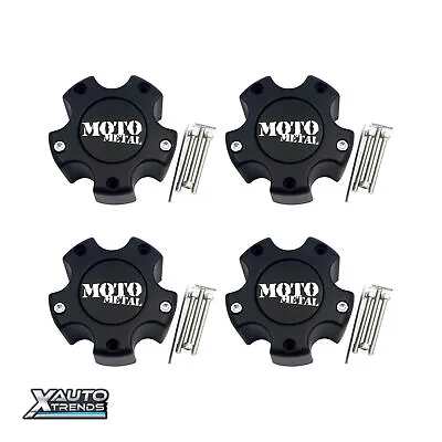 4 X Moto Metal Wheel Center Cap Matte Black 5 Lug MO909B5127YB • $399.99