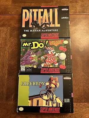 Mr. Do! Pitfall Paperboy 2 SNES Super Nintendo Box Only • $154.95