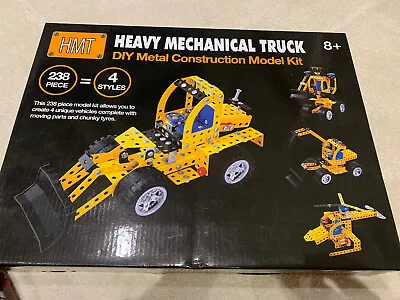 HMT Heavy Mechanical Truck DIY Metal Construction Kit Model 238 Pcs Age 8+ Toy • £8