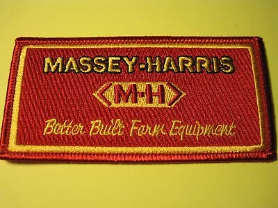 Farm Tractor Patch Massey-harris Iron On - Sew On Farmer Land Ranch Collector • $4.75