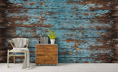 $177.31 • Buy 3D Shabby Wooden Floor Wallpaper Wall Mural Removable Self-adhesive Sticker 689