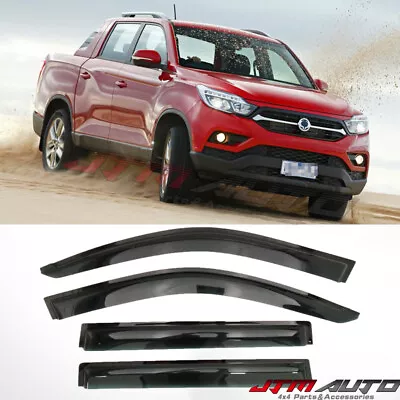 $68.99 • Buy Premium Weather Shield Weathershield Window Visor To Suit SsangYong Musso 2018+