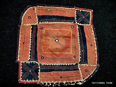 Vintage Handmade Cotton Mirror Embroidered Rabari Kuchi Ethnic Antique Patch 03 • $47.50