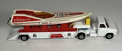 Matchbox Lesney K-27 Super Kings Power Boat Ford Transporter Miss Embassy • $11.50