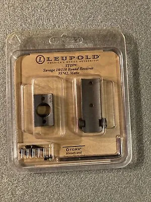 Leupold STD Savage 10/110 Round Receiver Scope Base Matte Black 55742 • $15