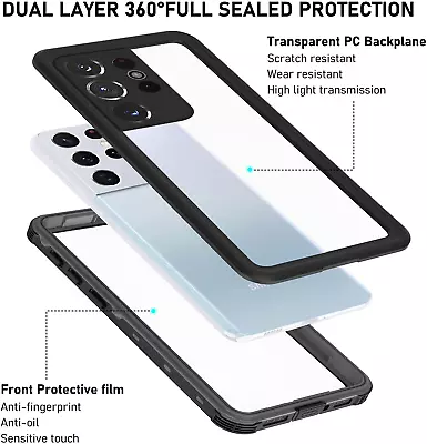 For Samsung S21 S10 S20 Note 9 10 20 Ultra Waterproof Full Cover Hard Cover Case • $130