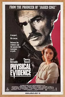 PHYSICAL EVIDENCE (1988) Video Store VHS Movie Poster Vestron Crime Thriller • $15