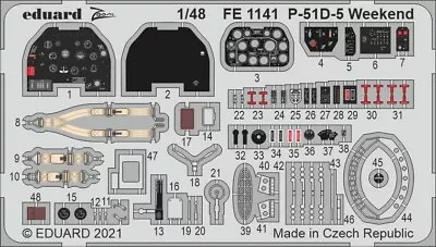 Eduard LooK 1/48 P-51D-5 Weekend Photoetch Cockpit + Extra Details For Eduard • $14.99