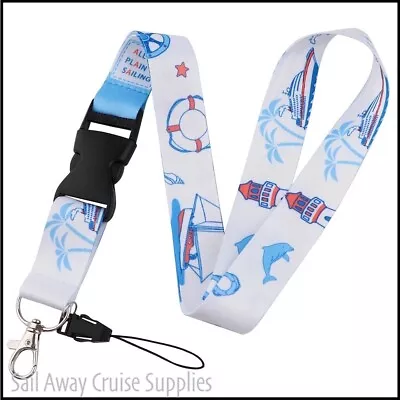 Cruise  LANYARD. W/Clip. Key Badge ID Card Holder. Work Travel. Sail Boat Ship • $10.95