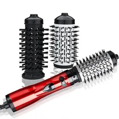 3 In 1 Rotating Electric Hair Straightener Brush Hair Curler Hair Dryer Brush • $44.36