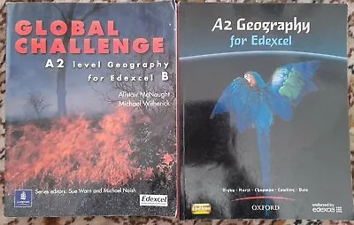 A2 Geography For Edexcel Student & Global Challenge: 2 BOOK BUNDLE EXCELLENT P.. • £2.99