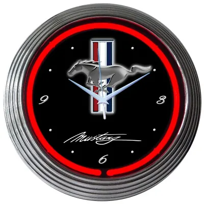 Boss 302 Ford Mustang Neon Clock Sign GT Muscle Car ManCave 50th Anniversary OLP • $67.99