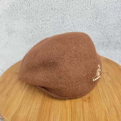 Kangol Brown Newsboy Cap Hat Mens Size Small Brown Lambs Wool Cabbie  • $27.97