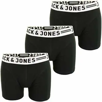 £19.99 • Buy Jack & Jones Mens 3 Pack Designer Sense King Size Boxer Trunks Shorts Black