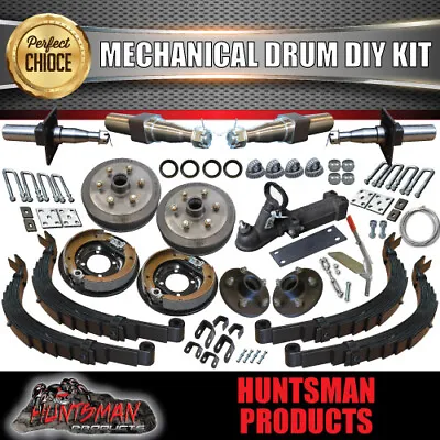 $770 • Buy DIY 2000Kg Tandem Trailer Kit, Mechanical Brakes, Slipper Springs Stub Axles