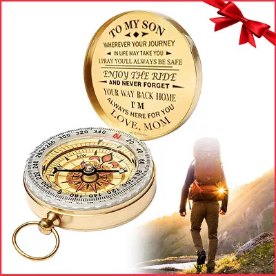 Retro Compass Portable Survival CompassCompass Dad To Son Enjoy The Ride Gift • $4.72