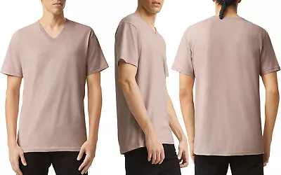 Mens American Apparel V-Neck Heather Tee Super Soft Cotton Blended T-Shirt S-3XL • $14.99