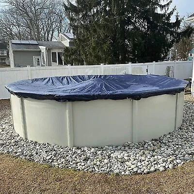 $52.99 • Buy New 24ft Round Winter Above Ground Swimming Pool Cover Easy Cleaning Protection