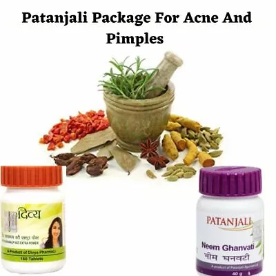 Swami Ramdev Divya Patanjali Package For Acne And Pimples With Free Shipping • $84