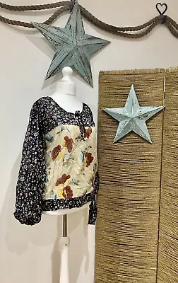 £29.95 • Buy KOOKAI Vintage Y2K Bohemian Hippie Floral Print Wide Sleeve Tunic Blouse Top 14