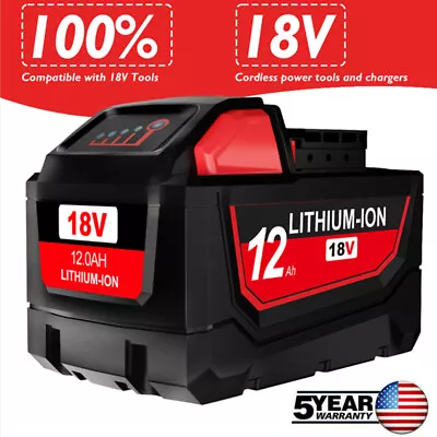 For 18V Milwaukee 48-11-1860 12.0 AH Battery Lithium For M18 48-11-186 8.0Ah NEW • $50.99