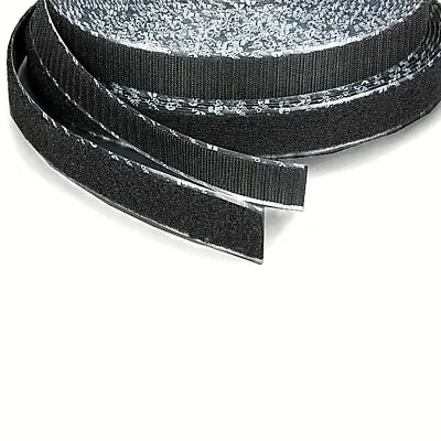 1  Wide VELCRO® Brand HIGH-TACK Self Adhesive Black Tape Strip Set - 2 YARDS • $21.95