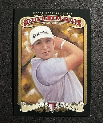 2012 Upper Deck Goodwin Champions #134 DUSTIN JOHNSON Rookie RC Card In Golf • $4.99