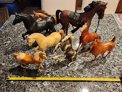 Vintage Model Horses Race Horse Thoroughbred MIXED LOT OF 8 PIECES ☆ • $68