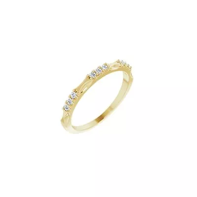 14K Yellow Gold 1/8 CTW Natural Diamond Anniversary Band Ring 2.13g • £1717.93