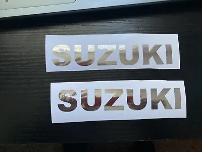 Suzuki Chrome Tank Fairing Sticker X2 • £2.99