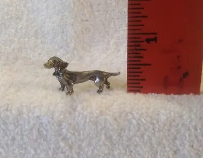 Miniature Pewter Dachshund/ Wiener Dog Figurine • $12.99