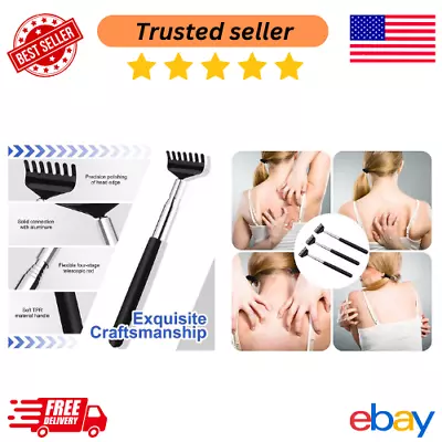 3-Pack Black Telescopic Back Scratcher ELASO Portable Extendable Stainless Back • $8.80