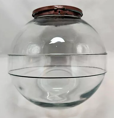 Vintage Old Country Store Candy Glass Display Jar With Raised Middle Section • $125