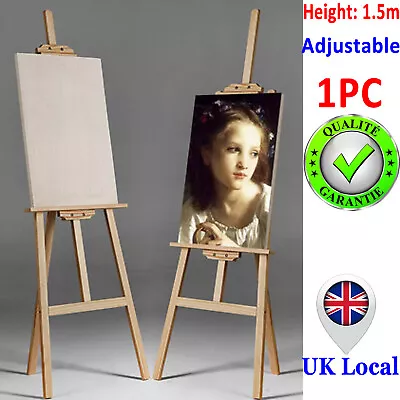 NEW! Studio Canvas Easel Art Stand Display 1.5m 1500mm Pine Wood Ajustable UK • £11.10