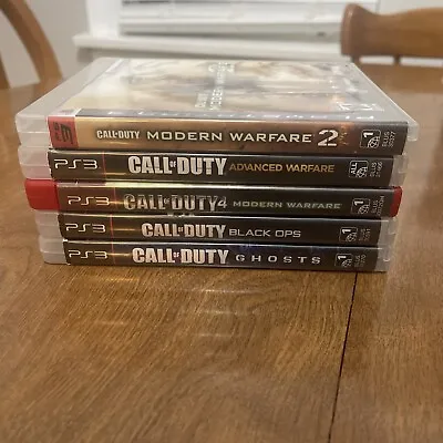 PS3 Call Of Duty Black OPS Tested Lot Of 5 COD 4 MOD 2 GHOSTS & AW • $19.98