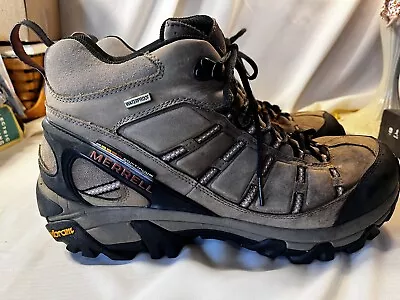 Merrell Outland Mid Waterproof Brown Hiking Boot Vibram J86913 Mens Size  13 • $29