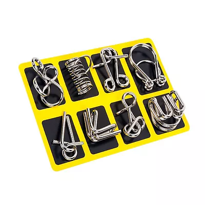 Metal Wire Puzzle IQ Mind Brain Teaser Game Montessori Early Educational Toys E • $6.59