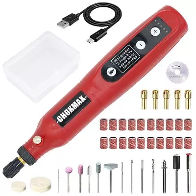 Cordless Rotary Tool Kit 3.7V Mini Grinder With 5 Variable Speed Front LED ... • $29.96