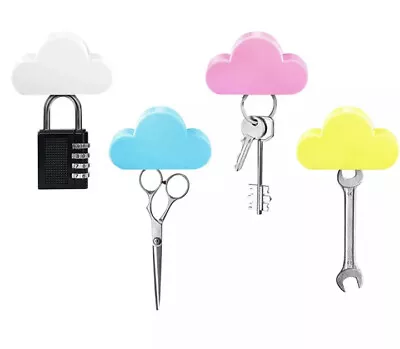 Magnetic Cloud Key Holder Wall Tidy Decorative Children’s Room Organise Magnet • £6.49