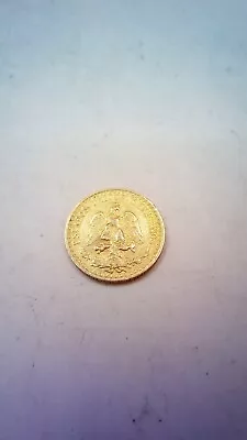 Rare 1919 Mexican Dos Pesos Gold Coin. • £120