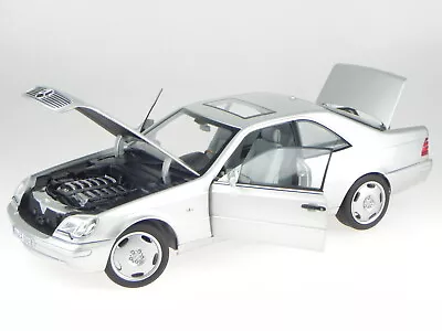 Mercedes C140 CL600 S600 Coupe 1998 Silver Diecast Model Car183446 Norev 1:18 • $199.90