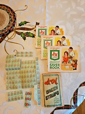 Lot Of 4 Vintage S&H Green Stamps Books Filled & With Extra Stamps 50's-60's • $7.49