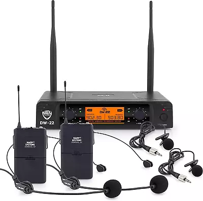 DW-22 Dual Digital Wireless Lapel & Headset Microphone System – Ultra-Low Latenc • $236.99