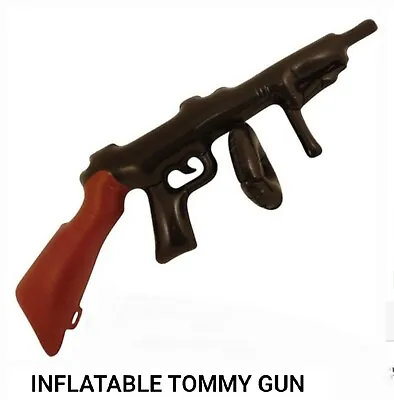 Inflatable Tommy Gun Reusable Blow Up Toy  Rifle Party Novelty 20's Gangster • £4.59