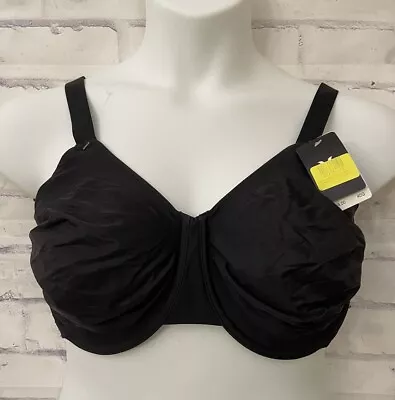 Wacoal Size 40G The Ultimate Side Smoother Underwire Bra Black Style 855338 New • $56.99