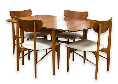 Copenart By Morganton Mid Century Walnut Expandable Dining Table And 4 Chairs • $1600