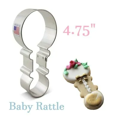 $6.99 • Buy Baby Rattle Cookie Cutter, 4.5  New Baby Baby Shower 
