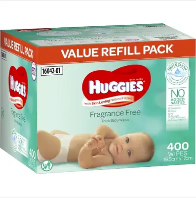 $22.99 • Buy  New Huggies Thick Baby Wipes Fragrance Free 400 Pack