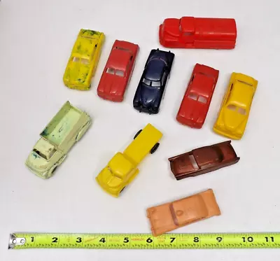 Vintage Lot Of 10 Plastic Cast F&F Mar Toys Renewal Trucks & Cars Made In USA • $74.25